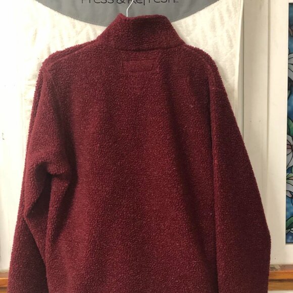 Moose Creek Fuzzy  Overhead Maroon zippered jacket- Mens- size L - Picture 6 of 7